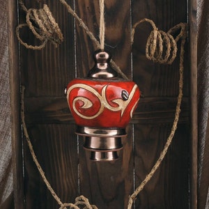 Keramik Windspiel, Keramik Glocke, hängende Kunst Garten Dekor, buntes Ton Dekor, Wind Glocke, Garten Liebhaber Geschenk