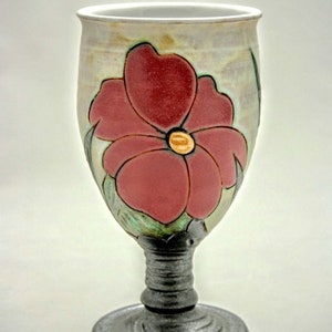 Christmas Gift - Gift for her, Wine pottery goblet , Ceramic cup, Stoneware cup , Wine glass, Art pottery Chalice , Wine set
