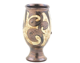 Einzigartige Keramikvase, Elegante Vase, Keramikvase mit Swirl Design, Blumenhalter, Hochzeitsgeschenk