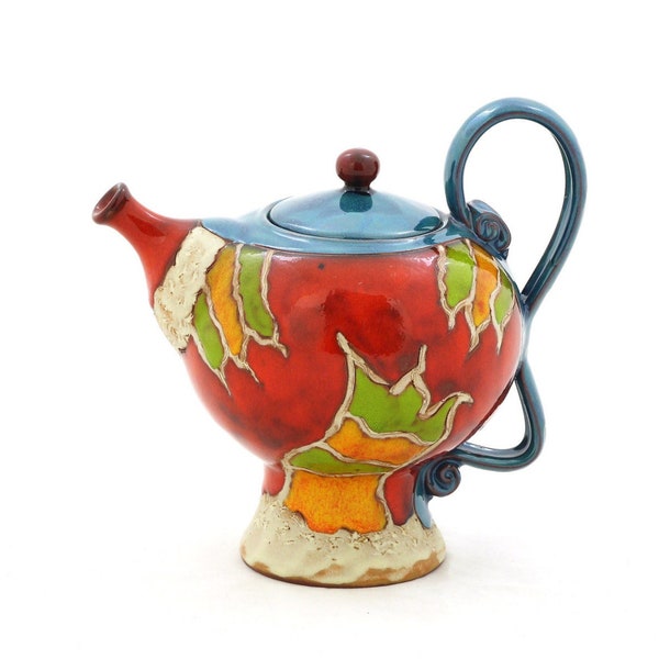 Pottery Teapot Etsy