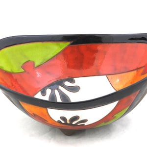 Christmas Gift - Large Ceramic Bowl, Pottery Serving Bowl, Colourful Pasta Bowl, Salad Bowl , Serving Clay Dish, Christmas gift, Tri Ushi
