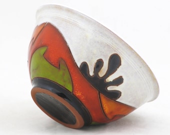Weihnachtsgeschenk - Moderne Keramikschale, Keramikschale, handgemachte Suppenschale, Frühstücksschale aus Steinzeug, Kunstkeramik Müslischale