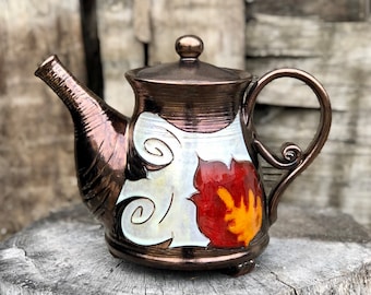 Handmade Pottery Teapot, Ceramic Tea Maker, Tea Accessories, Art Earthenware Tea Pot, Wedding gift