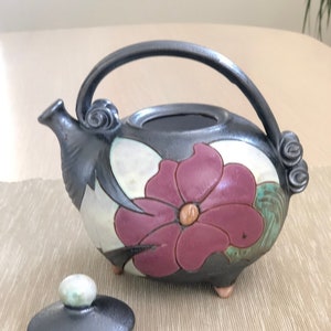 Christmas Gift - Ceramic handmade teapot, Functional pottery teapot, Unique quirky teapot, Stoneware teapot, Art Pottery Teamaker,