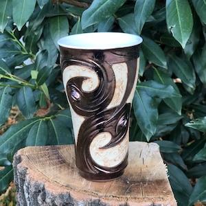 Ceramic Tumbler, Cold Drink Mug, Handmade Pottery Cup, Water Glass Wheel thrown, Pottery Handmade, Unique Tall Mug