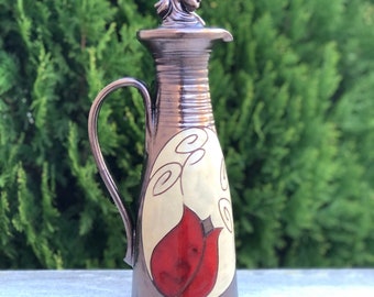 Christmas Gift - Tulip Jug, Handmade Ceramic Pitcher, Artistic Pottery Pitcher, Stoneware Decanter, Wheel Thrown Ewer