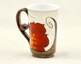 Handmade Ceramic Coffee Mug, Pottery Cup , Mum's gift,  Wheel Thrown Mug, Handmade teacup, Love mug, Christmas mug,Mother's  day gift