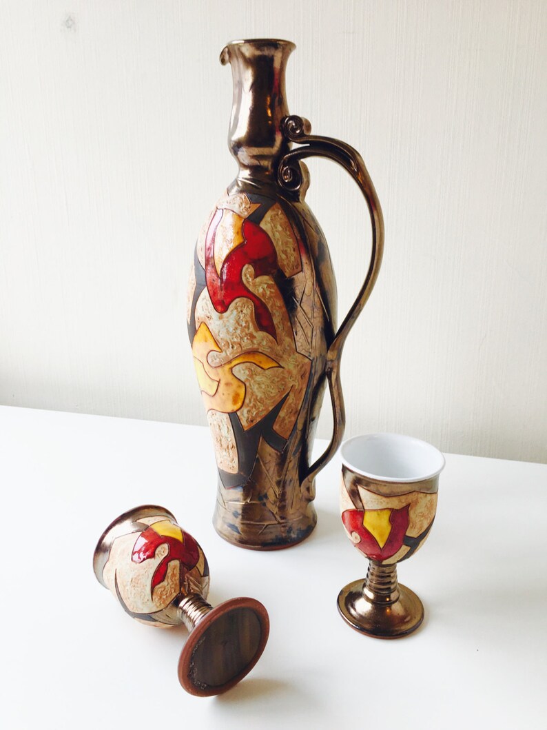 Pottery Wine set Handmade Ceramic Vessel Large Ceramic Jug & Etsy