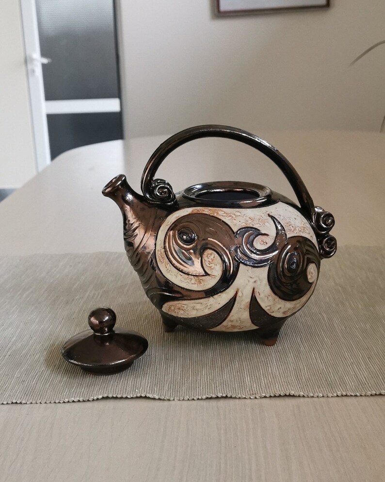 Ceramic Teapot Unique Pottery Teapot Rustic Pottery Teapot Etsy