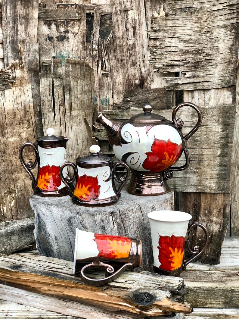 Orange Flower Coffee Mug, Pottery Mug Wheel Thrown, Earthenware Tea Mug, Handmade Pottery Teacup, Unique Mug, Birthday Gift, Tri Ushi image 6