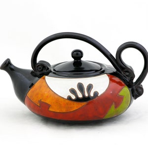 Pottery Teapot, Ceramic Tea Pot, Handmade  Teapot, Art pottery teapot, Unique quirky teapot,Home Decor, Hostess gift,  Tri Ushi