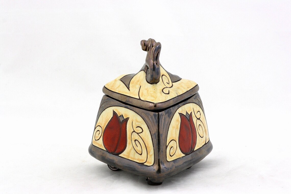 Pottery box Handmade Ceramic Storage box Art pottery Etsy