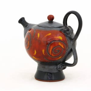 Colourful Pottery Teapot, Art Ceramic Kettle , Unique Quirky Teapot, Tea Lovers Gift, Housewarming gift image 10