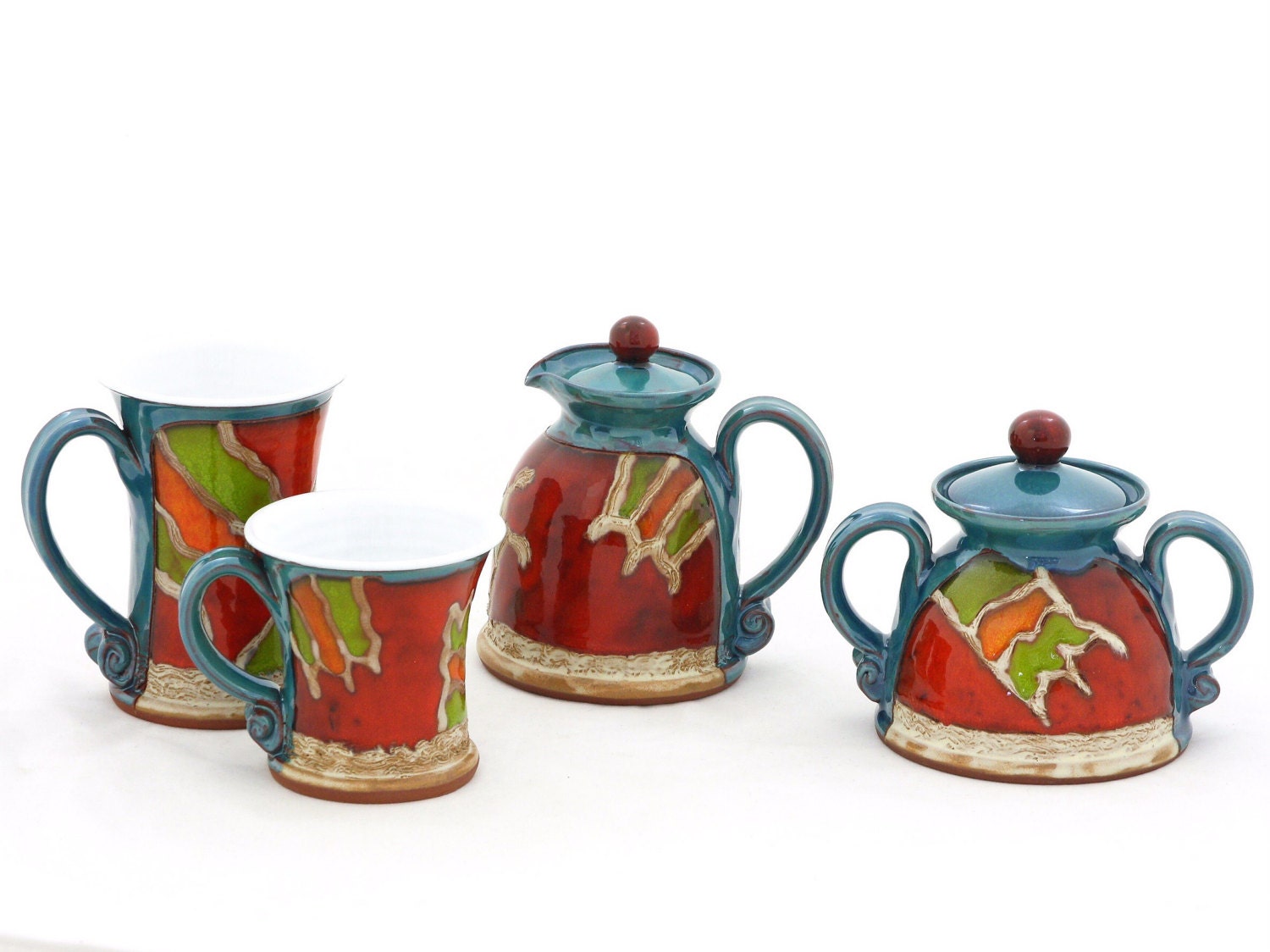 Rainbow Coffee Creamer Handmade Creamer Pitcher With Lid Etsy UK