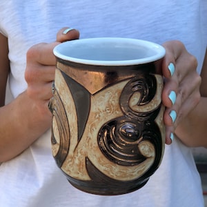 Large beer mug,Pottery Beer Stein, Large Pottery Mug, Art Pottery Mug, Stoneware Beer Mug,Father&#39;s Day Mug