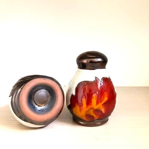 Cute Mother&#39;s Day Gift - Salt and Pepper Shaker Set, Pottery Salt Shaker, One of a Kind Salt Shaker, Kitchen Shaker Set