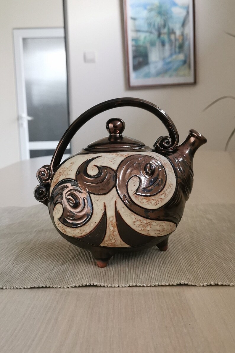 Ceramic Teapot Unique Pottery Teapot Rustic Pottery Teapot Etsy