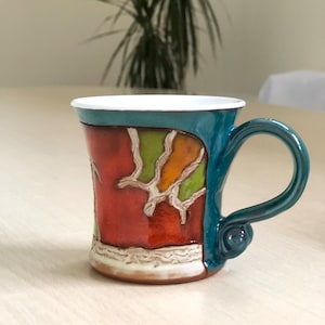 Tasse à café turquoise faite main, tasse à expresso bleue, tasse pour les amateurs de café, tasse à thé tournée, tasse en poterie d'art, cadeau de mariage