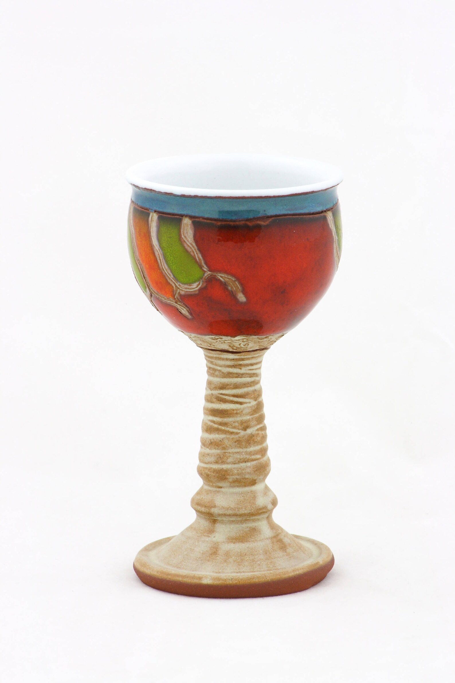 Wine Goblet Ceramic Goblet Wine Chalice Stoneware Cup Etsy