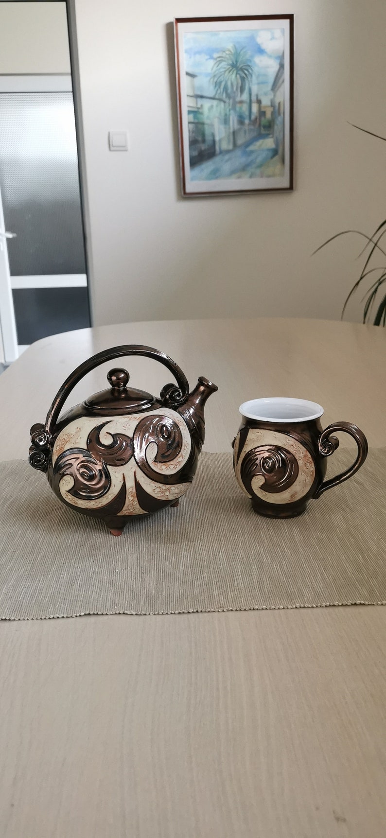 Ceramic Teapot Unique Pottery Teapot Rustic Pottery Teapot Etsy