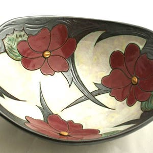 Ceramic Pasta  Bowl, Flower Pottery Bowl, Stoneware Bowl, Large Fruit Bowl, Handmade Pottery Bowl, Serving Dish, Christmas Gift idea