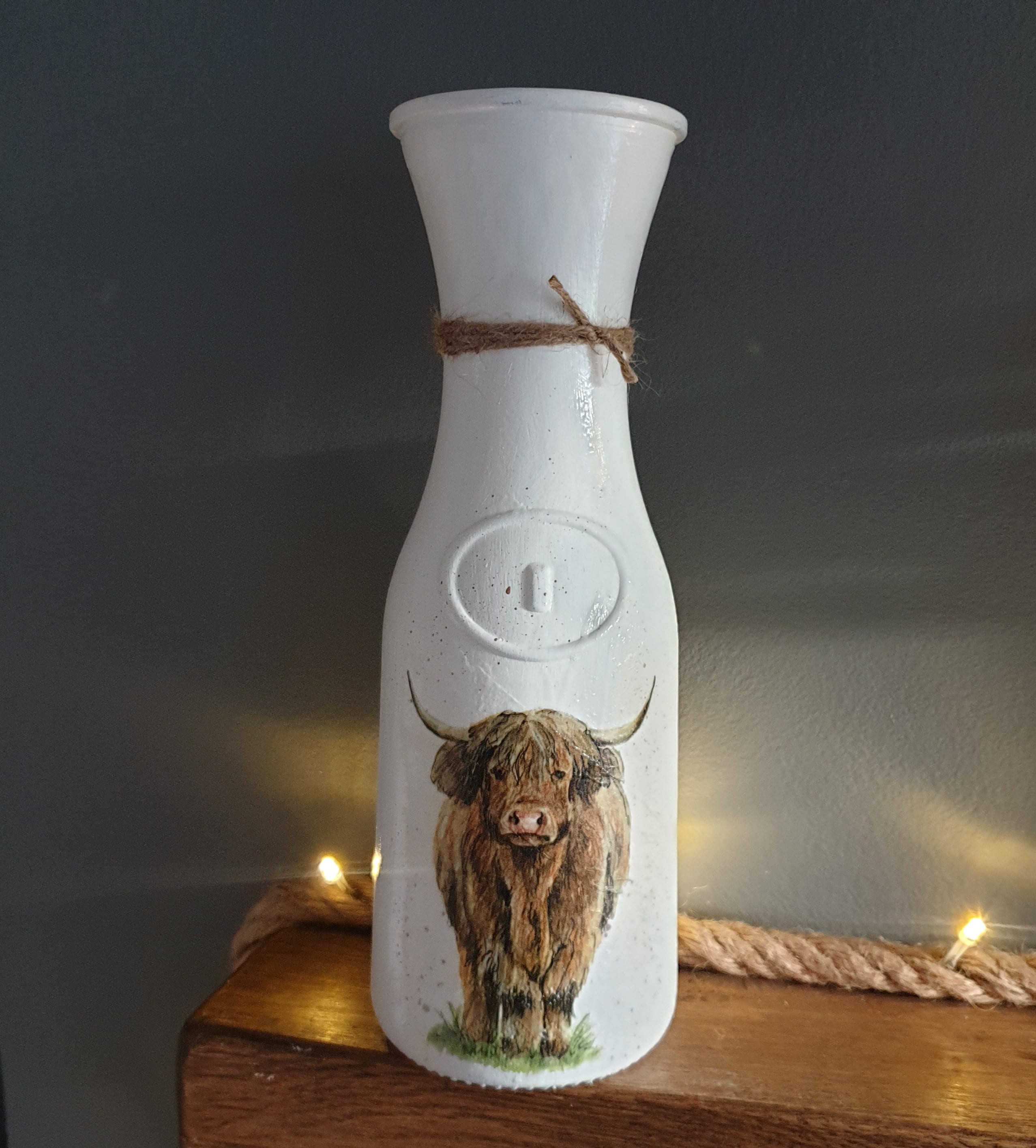 Carafe Wine Flower Vase Highland Cow Etsy UK