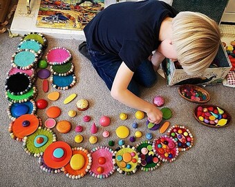 11cm Mini Pebble Playmat, super versatile for open ended play, loose parts play or small world play.