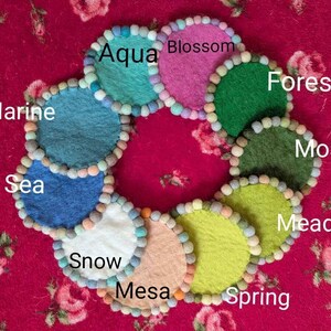 Mini Felted Wool Pebble Playmat: Open Ended Play, Small World Play (11cm) image 10