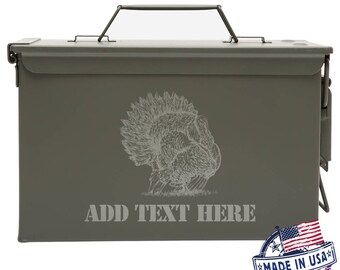 Custom Personalized Ammo Can Turkey Hunter For Anniversary Birthday Groomsman Boyfriend Military Dad Gift