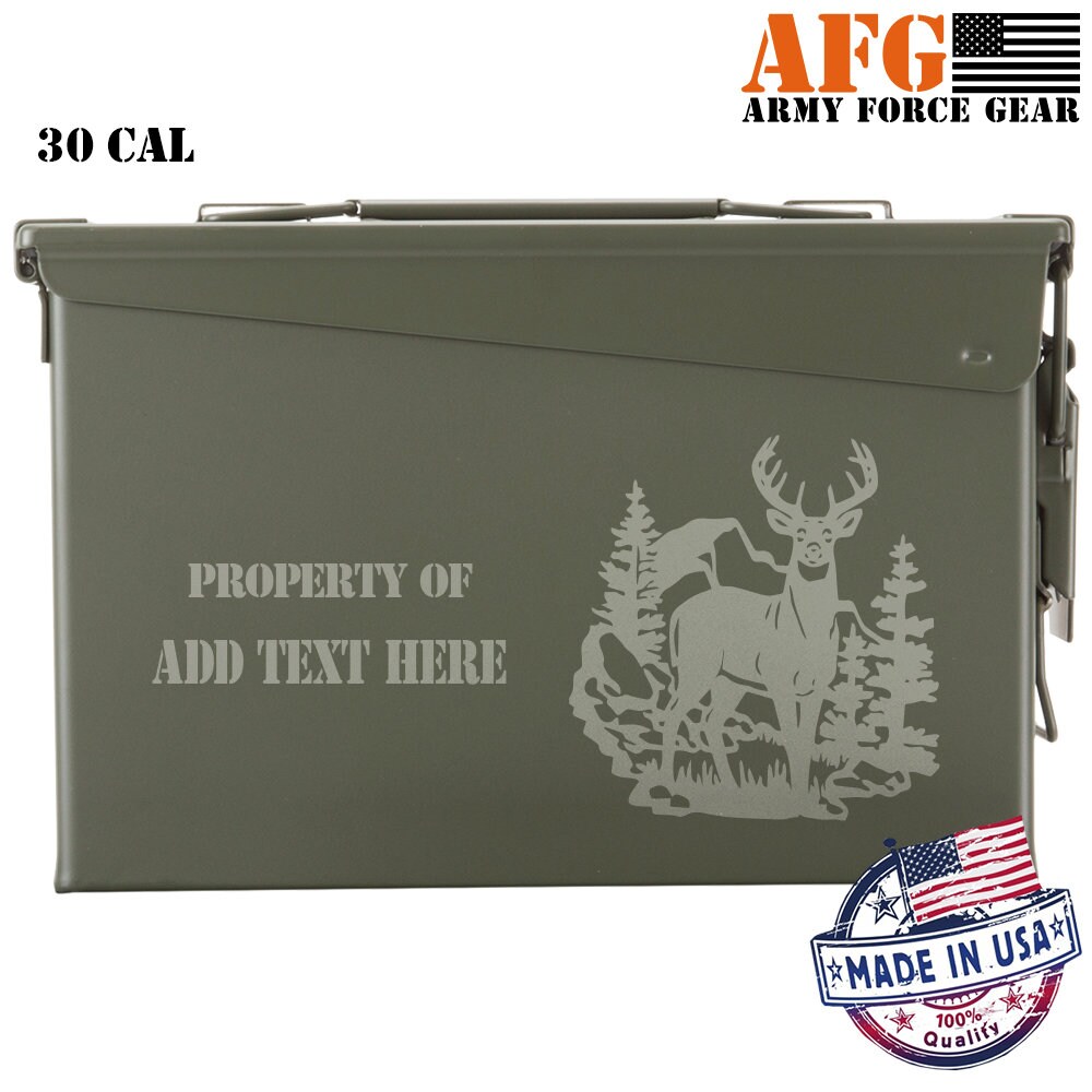 Deer in Woods Ammo Can Box Custom Name Personalized Gift Etsy