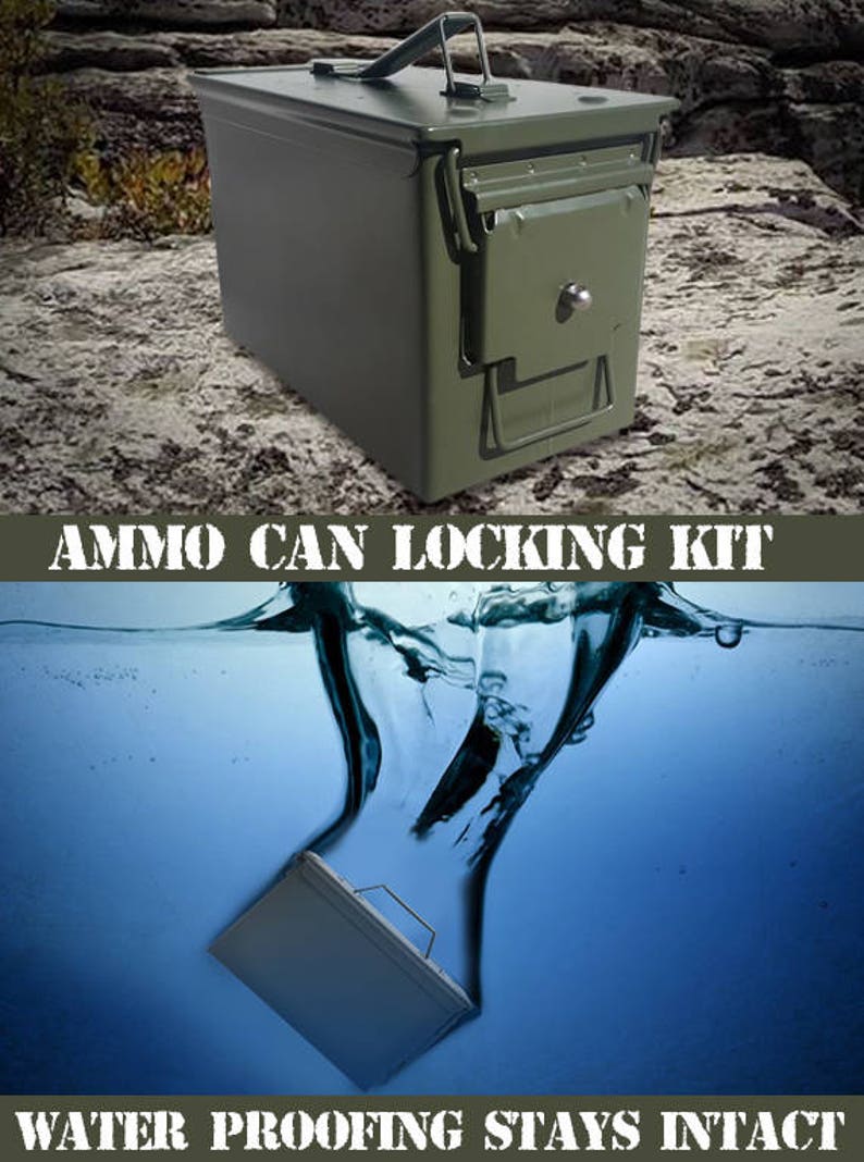 Ammo Can Locking Hardware Kit turn your Storage Box to a safe Etsy