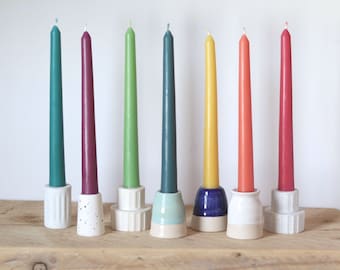 Spring & Summer Collection of Taper Beeswax Candles | Pastel Colours | Dinner Candles | All Natural | No Chemicals | Table Candles | Sticks