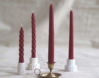 Selection of Dining Candles | Winter Colour Candle | Dining Table | Taper Candle | Twisted Candle | Large Dinning Candles | Tall Candle