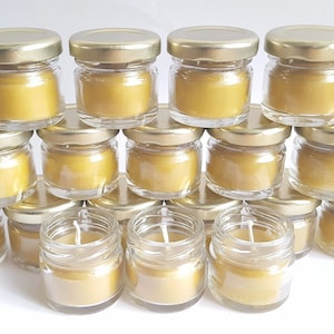 Mini Beeswax Candles-Hen Party Gift-Wedding Favour-Baby Shower-Mini Jar Candles-Table Candle-Dinner Candle-Beeswax tea lights-small candles
