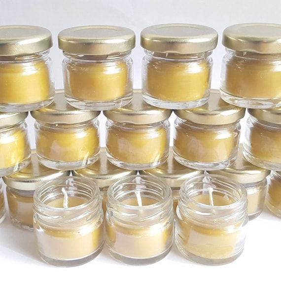 Mini-Bienenwachskerzen-Junge-Party-Geschenk-Hochzeits-Geburtstags-Baby-Dusche-Minikerzen im Glas-Tischkerze-Dinner Candle-Bienenwachs-Teelichter-kleine Kerzen