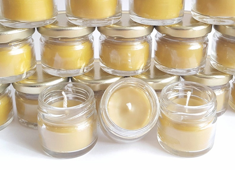 Mini Beeswax Candles Wedding Favor Meditation Candle Etsy