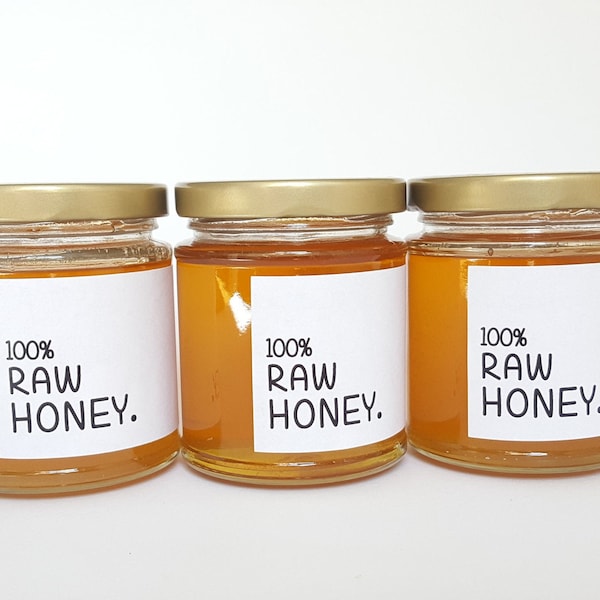 Raw Pure Honey - Fresh and From Eco Farm - Unprocessed - Vegetarian - Zero Waste - Sustainable Food - Alternative for Sugar - Breakfast Food