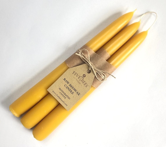 Confezione 20 Candele Coniche In Pura Cera D'api, 20,3 Cm, Naturali, Non Profumate, Antigoccia, Senza Fumo, 8 Ore Di Combustione, Per Matrimoni E Cene - 2