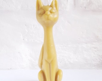 Beeswax Cat Candle - 100% Pure Beeswax - Mother's Day Gift-Cat Candles - Housewarming Gift - New Home Gift - Kitty Candle - Easter Gift