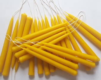 Handmade Beeswax Celebration Candle – Natural, Montessori, Waldorf