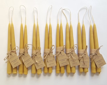 Taper Beeswax Candles - Aromatherapy Candles - Beeswax Candle -Dinner candle - Home Decor Candle - Candle Gift - Organic Candle