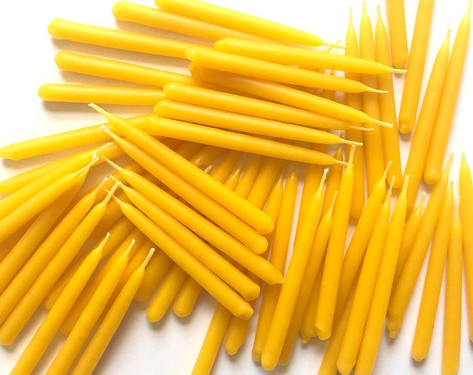 Raw Beeswax 20-Minute Meditation Candle: Hand-Dipped, Non-Drip