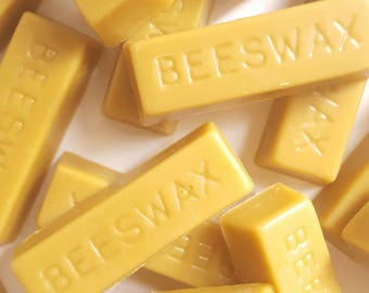 Pure and Raw Tripple Filtered Blocks of Beeswax - Cosmetics - Lip Balm - Polishing - Furniture Cleaning - Book Binding -  Leather Sewing