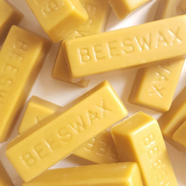 Pure and Raw Tripple Filtered Blocks of Beeswax - Cosmetics - Lip Balm - Polishing - Furniture Cleaning - Book Binding -  Leather Sewing