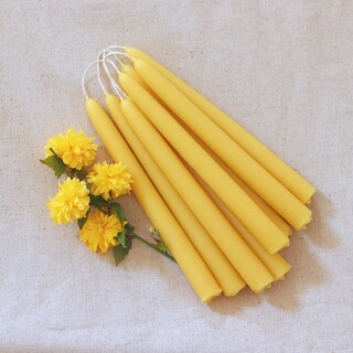 20 Candele Coniche In Cera D'Api Naturale 20,3 Cm - Antigoccia, Senza Fumo, Non Profumate, Perfette Per Matrimoni E Cene