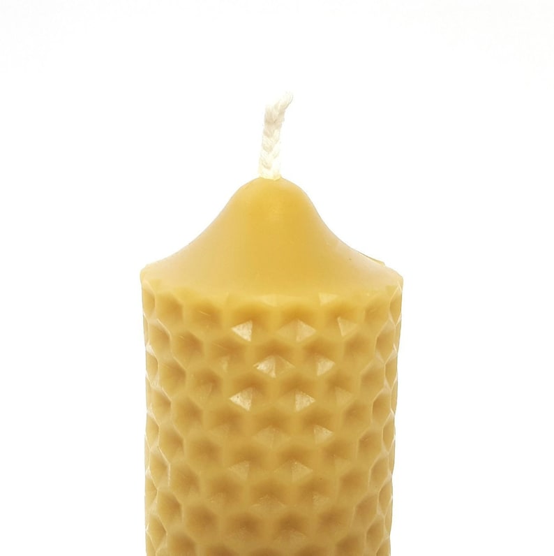 Solid Beeswax Candle Large Candle Unscented Etsy