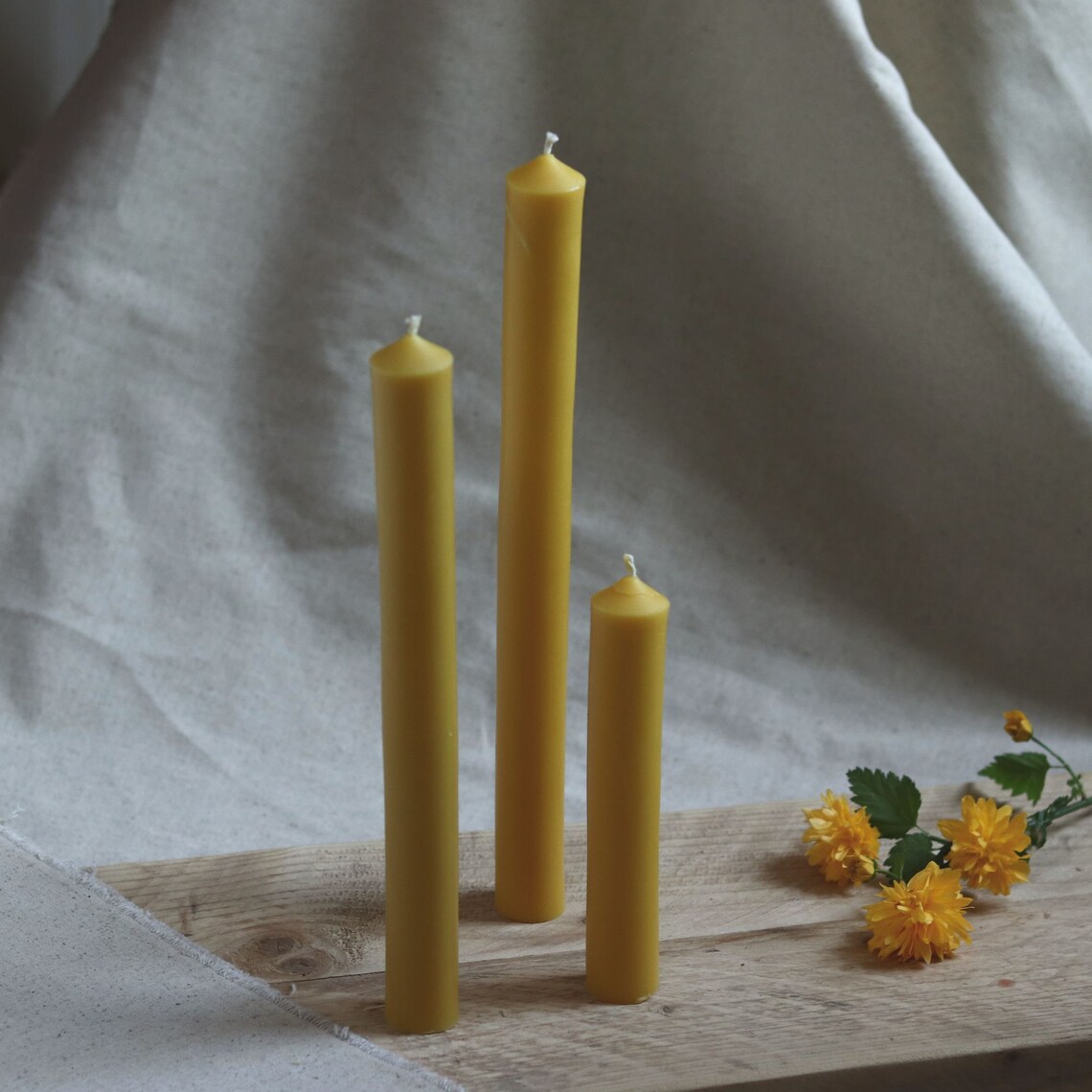 Beeswax Baptism Candle Christening Candle Baptismal Etsy UK