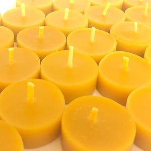 Pure Beeswax Tea Light Refills: Natural Honey Scent, Zero Waste