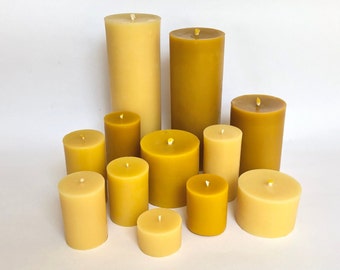 100% beeswax -Sustainable home-Wellness-Environmental friendly -Beeswax pillar-Raw beeswax-Block candle-Bee wax-Natural living-Giant pillar