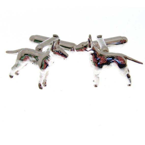 Argento Inglese Del Bull Terrier Gemelli Gemelli Di Cane Etsy